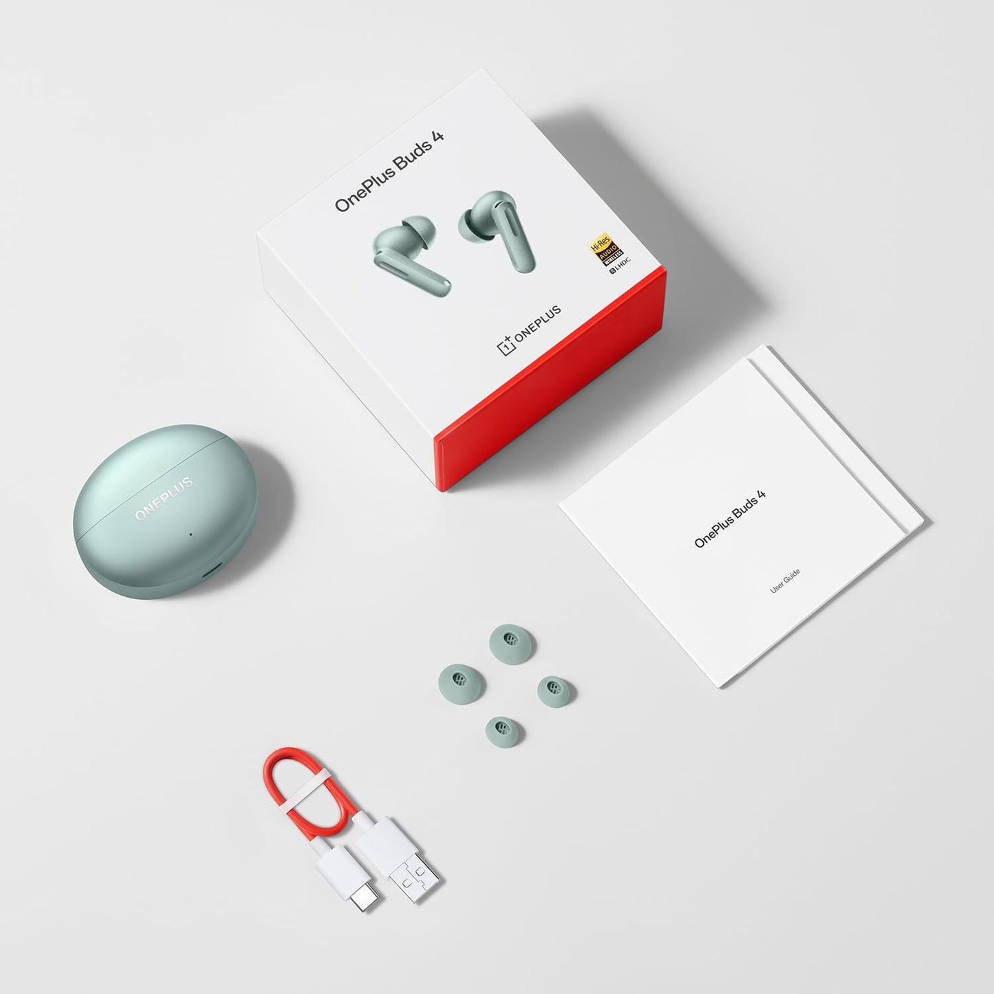OnePlus Buds 4 TWS Earbuds with Upto 55dB Real-time ANC, Adaptive Mode, Dual Drivers with DACs, 3D Audio, Upto 45hrs Music Playback, ,Dual-Device connectivity, 47ms Low Latency, Zen Green