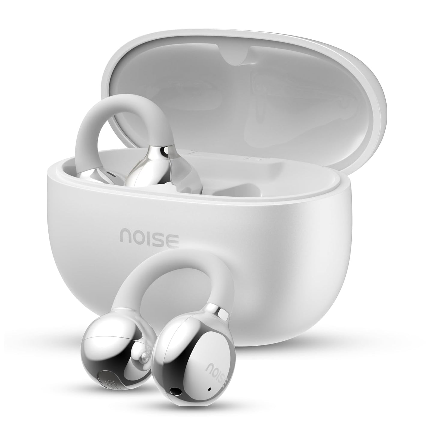 Noise Pure Pods Wireless Open Ear Earbuds with AirWave™ Technology,Up-to 80H Playtime,Quad Mic with ENC,16mm Neodymium Dynamic Driver,Detachable Pure Band,BTv5.3 (Zen Beige)