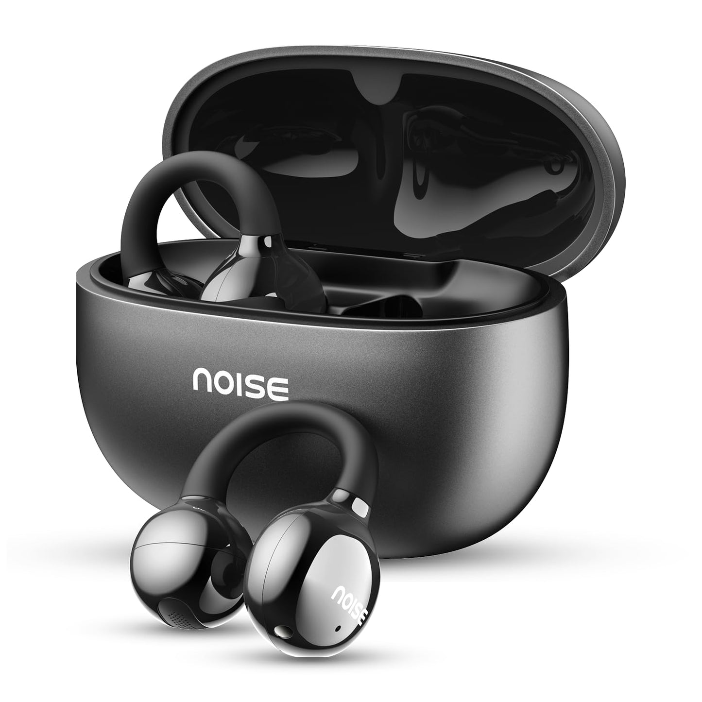 Noise Pure Pods Wireless Open Ear Earbuds with AirWave™ Technology,Up-to 80H Playtime,Quad Mic with ENC,16mm Neodymium Dynamic Driver,Detachable Pure Band,BTv5.3 (Zen Beige)