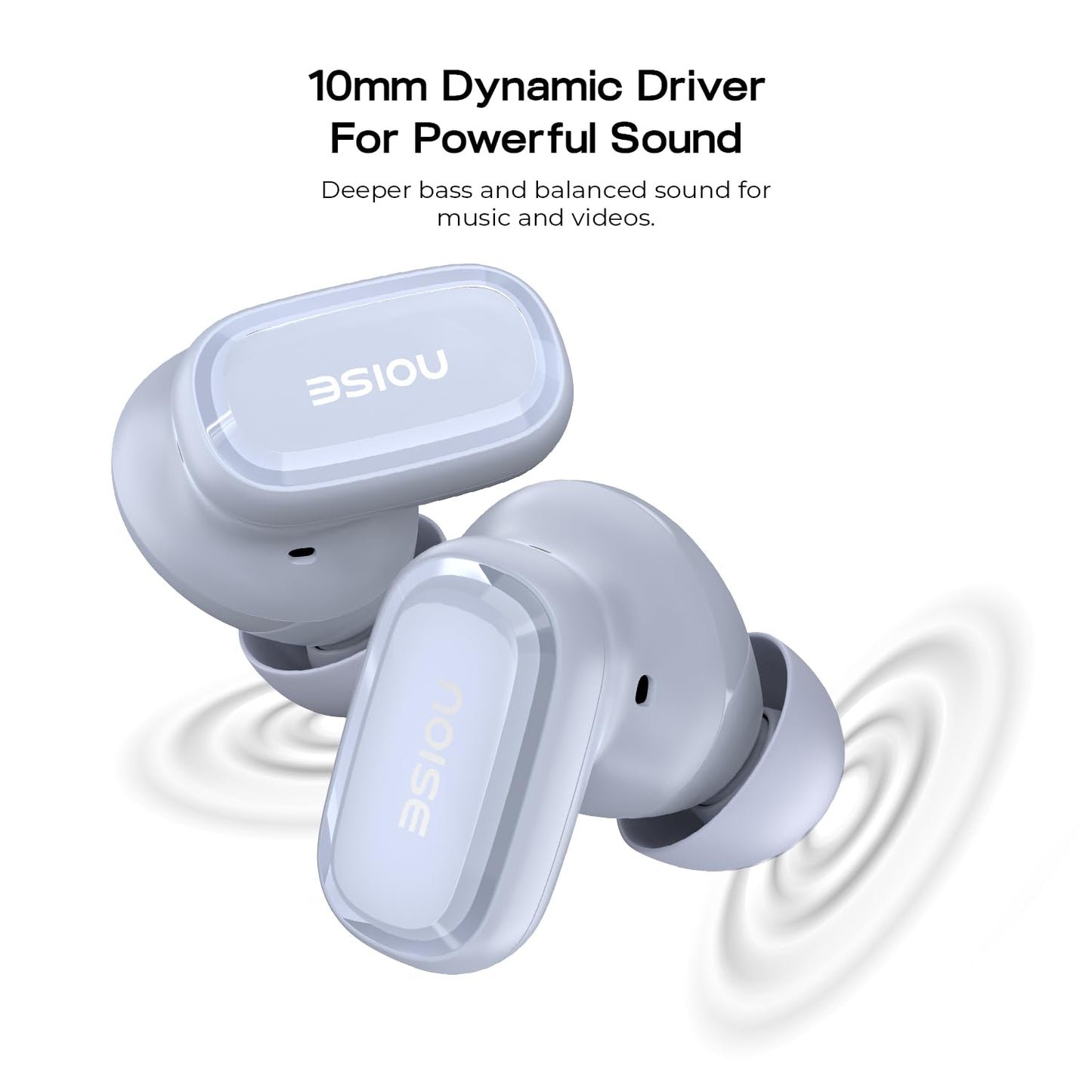 Noise Newly Launched Buds Connect 3 Truly Wireless Earbuds with 40H of Playtime, Quad Mic with ENC, Low Latency, 10mm Driver, BT V5.4(Slate Black)
