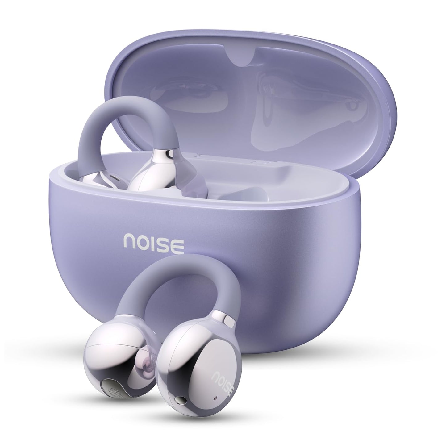 Noise Pure Pods Wireless Open Ear Earbuds with AirWave™ Technology,Up-to 80H Playtime,Quad Mic with ENC,16mm Neodymium Dynamic Driver,Detachable Pure Band,BTv5.3 (Zen Beige)