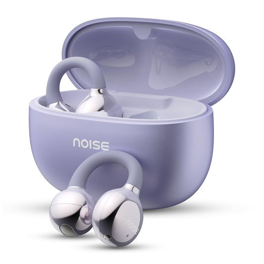 Noise Pure Pods Wireless Open Ear Earbuds with AirWave™ Technology,Up-to 80H Playtime,Quad Mic with ENC,16mm Neodymium Dynamic Driver,Detachable Pure Band,BTv5.3 (Zen Beige)
