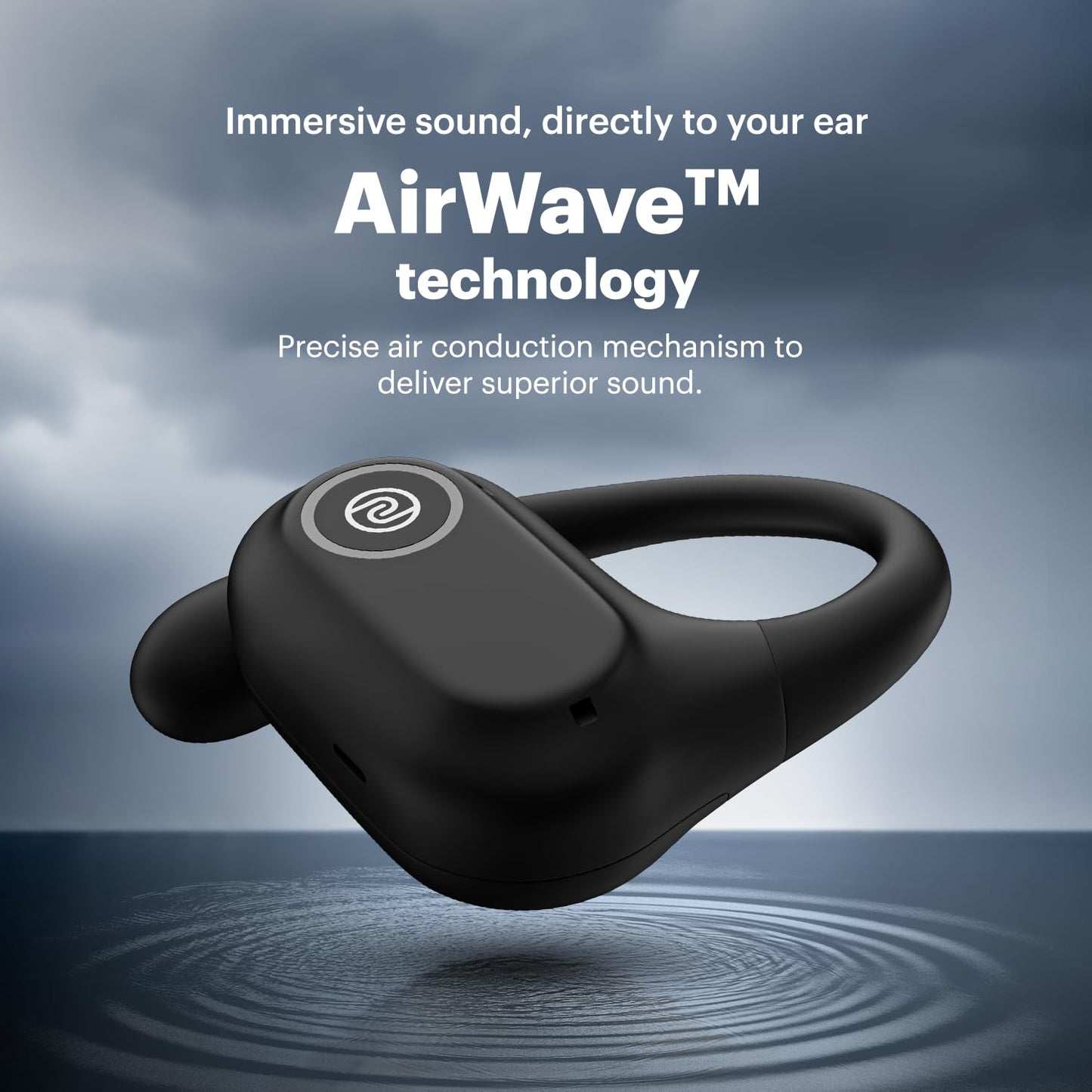 Noise Pure Pods Wireless Open Ear Earbuds with AirWave™ Technology,Up-to 80H Playtime,Quad Mic with ENC,16mm Neodymium Dynamic Driver,Detachable Pure Band,BTv5.3 (Zen Beige)